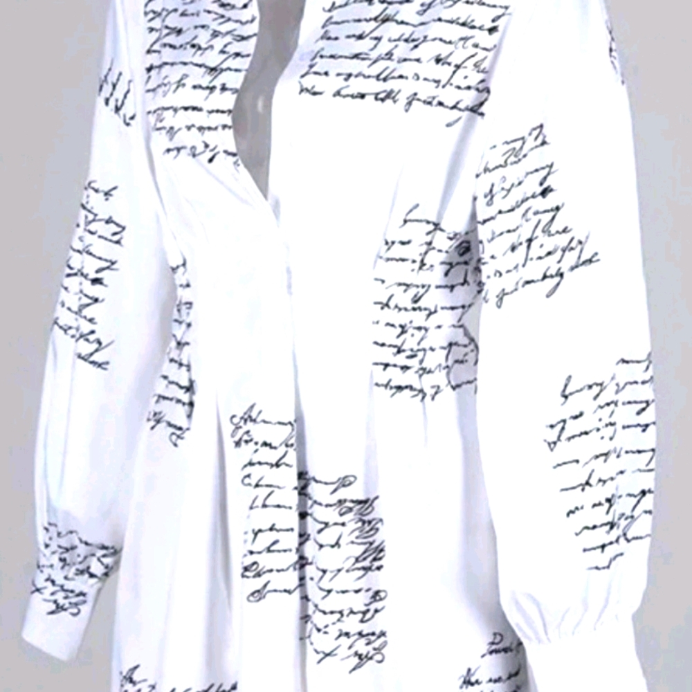 CBR White Oversized Cinch Waist Slogan Shirt Dress